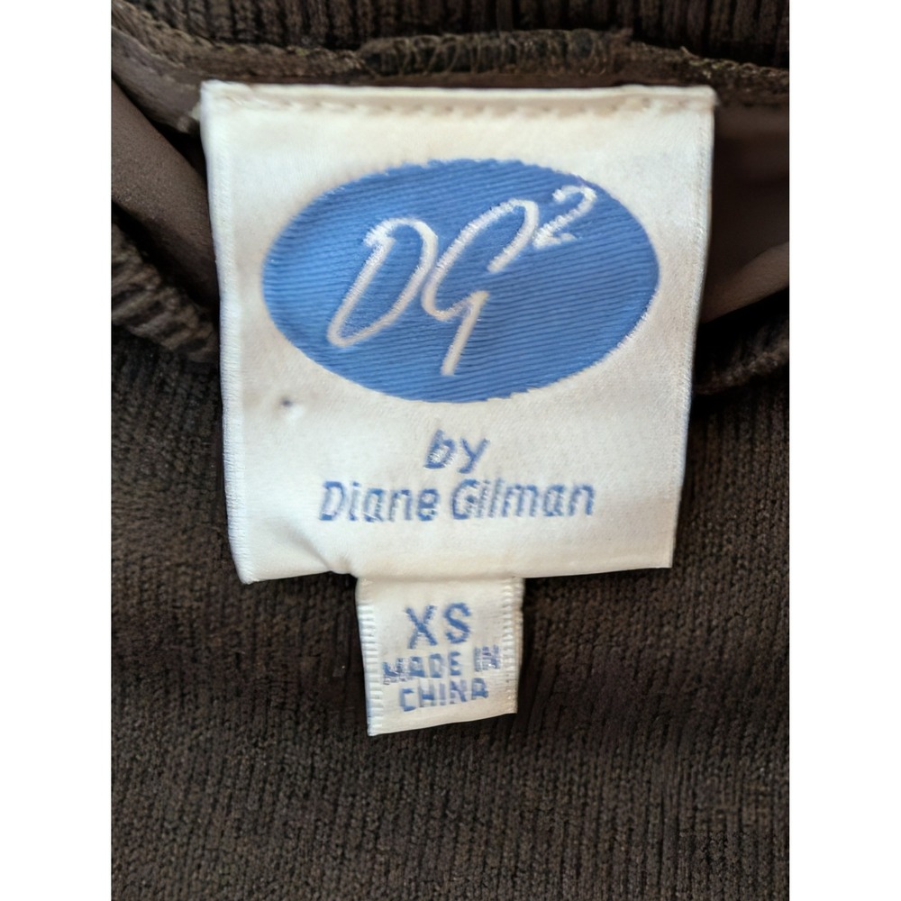 DG2 by Diane Gilman Chiffon Button Back Sweater XS Brown Mixed Media‎ Knit Top - Picture 12 of 14